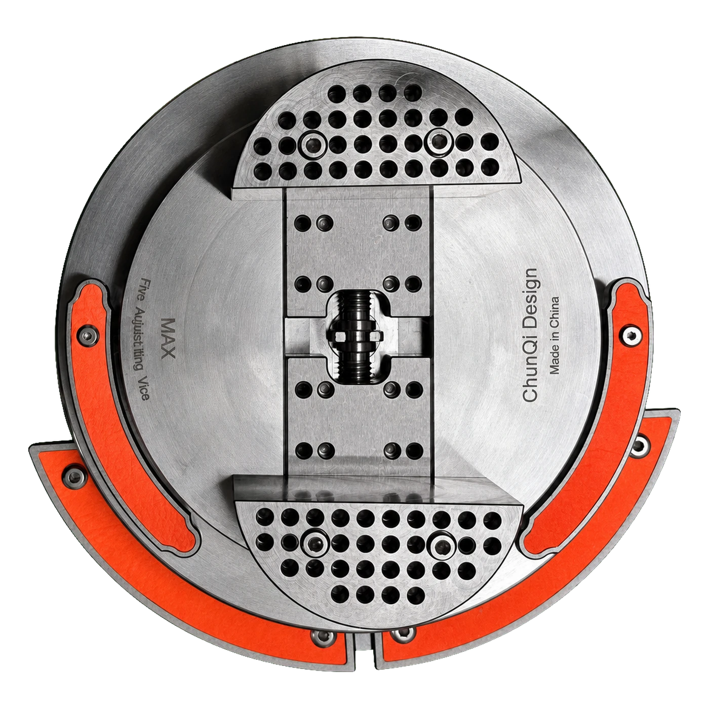 Jaw plates in the widest working position