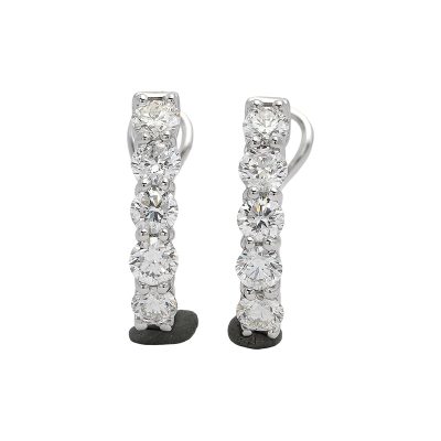 18K white gold diamond earrings, lifestyle view