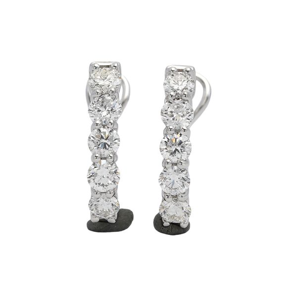 18K white gold diamond earrings, lifestyle view