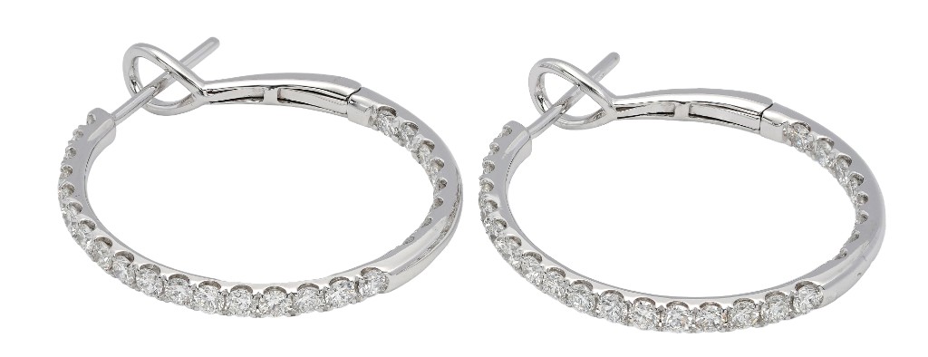 Hero — diamond hoop pair